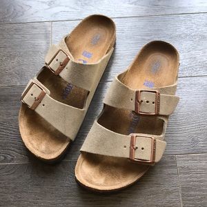 Taupe Suede “Arizona” Birkenstocks